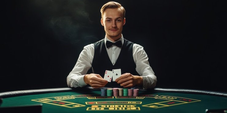 Studio live dealer anggur 88 dengan meja Bandar Poker berkualitas HD